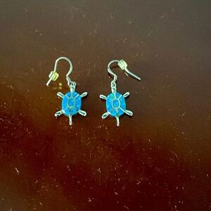 Opal Turtle Earrings